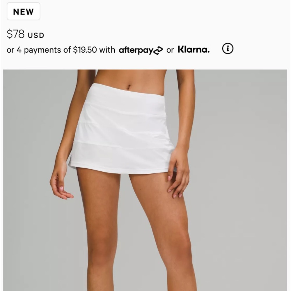 Lululemon Pace Rival Skirt